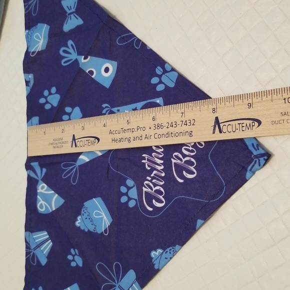 Dog Happy birthday bandana  and medium black collat - Picture 3 of 5